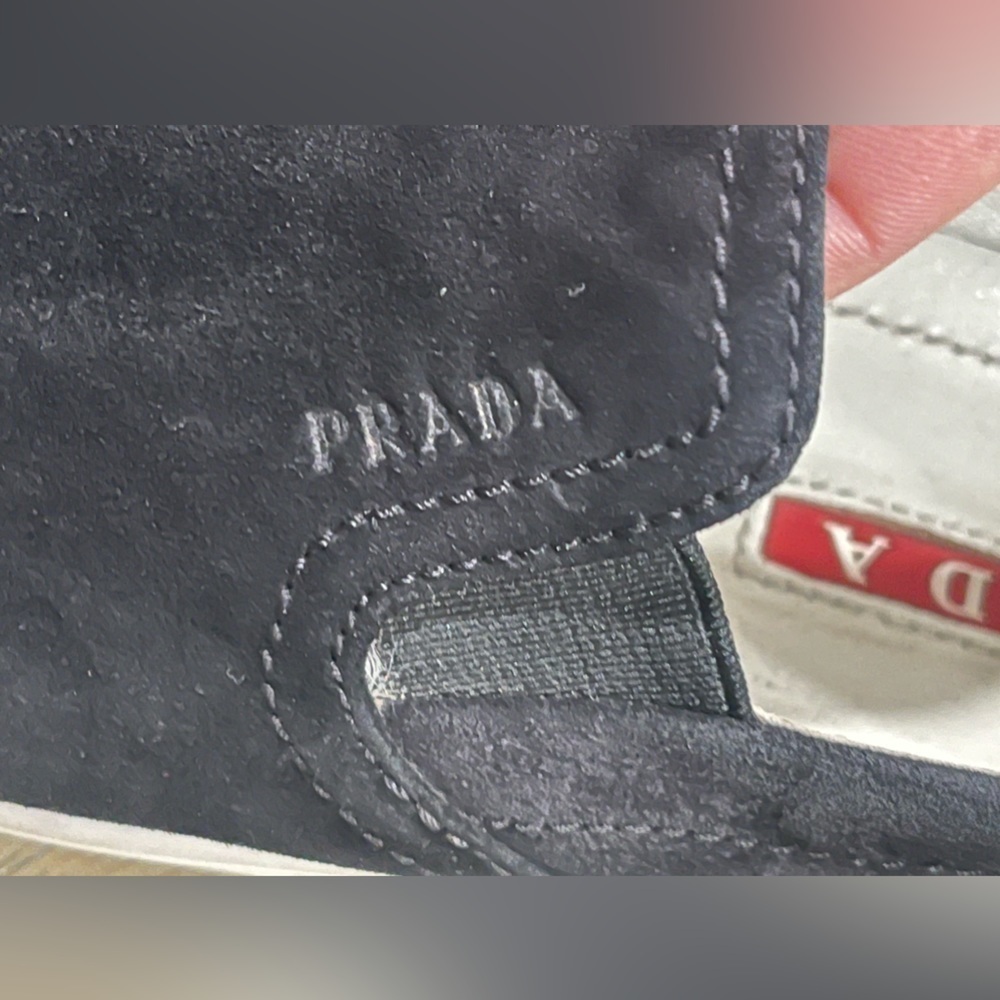 PRADA Black Suede Slip-on Shoes/Sneakers W SZ 38 - Picture 10 of 13
